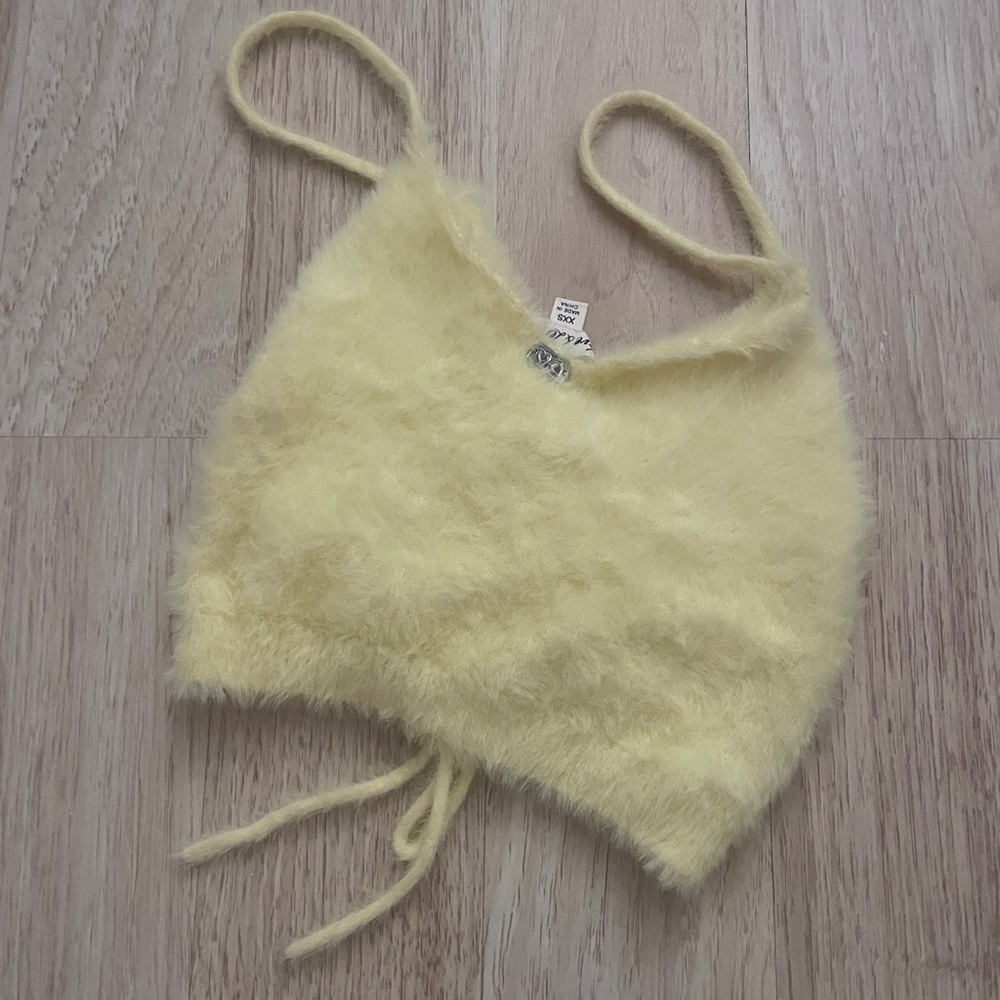 For Love And Lemons Sunny Fuzzy Crop Top - Picture 4 of 4